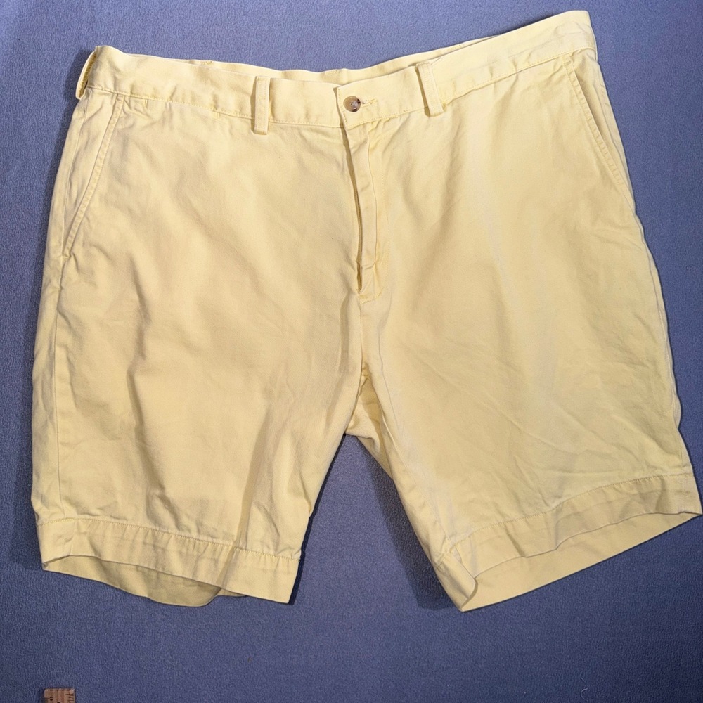 Polo‎ Ralph Lauren 38 Yellow Classic Fit 9" Chino Shorts Preppy Old Money